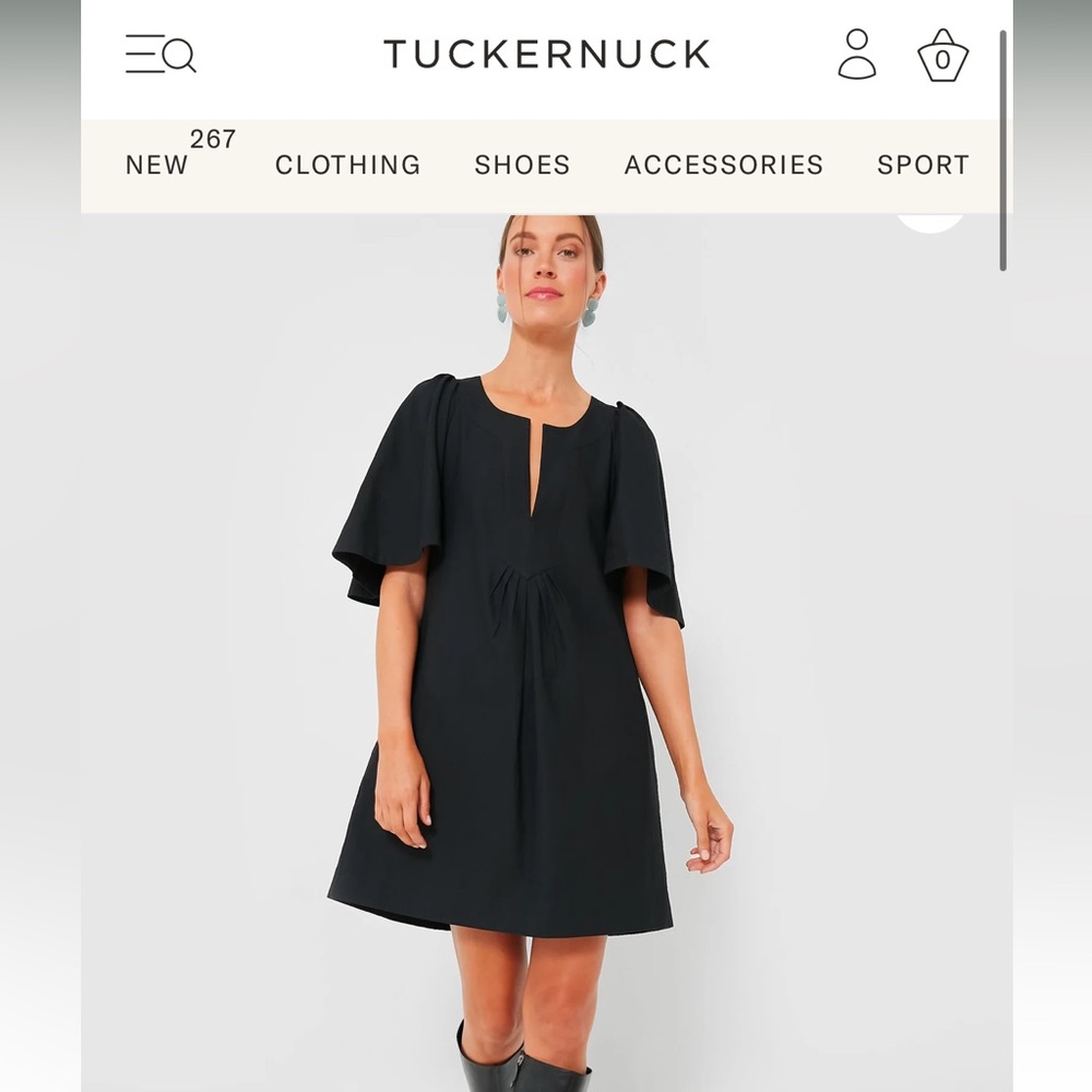 Tuckernuck Pomander Place Finley Black Flutter Dress
